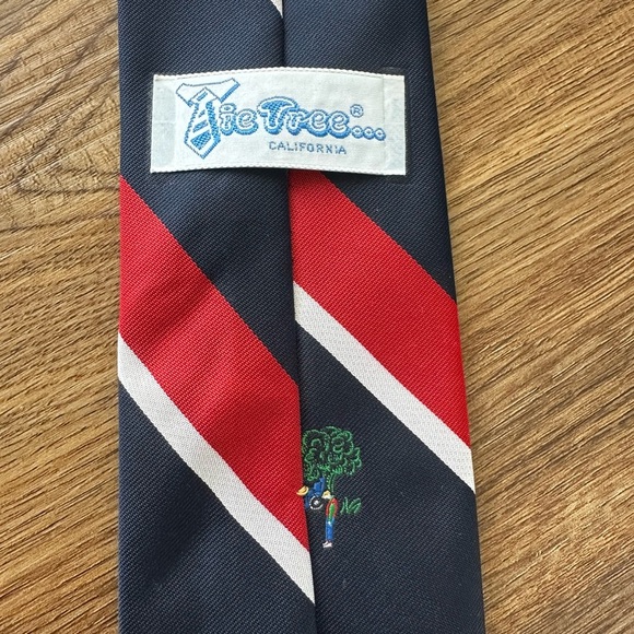 Tie Tree California Mens Necktie Car Wreck Teen Boy Funny Gag Gift USA 3”x56” - Picture 2 of 4